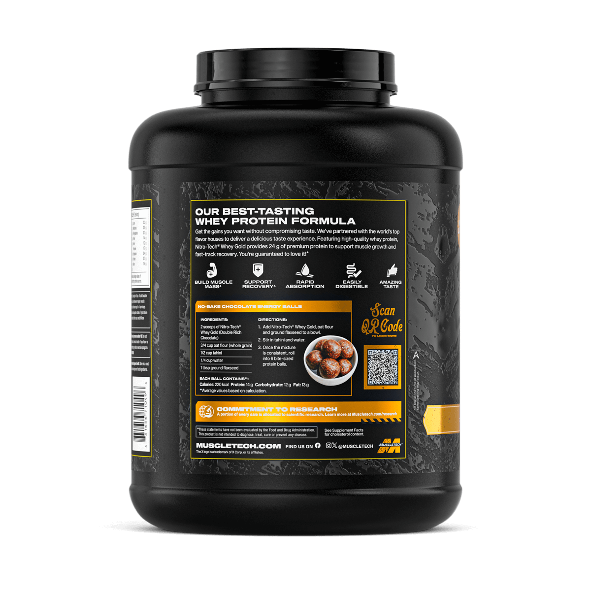 MuscleTech NITROTECH 100% Whey Gold 5 lbs - Image 2