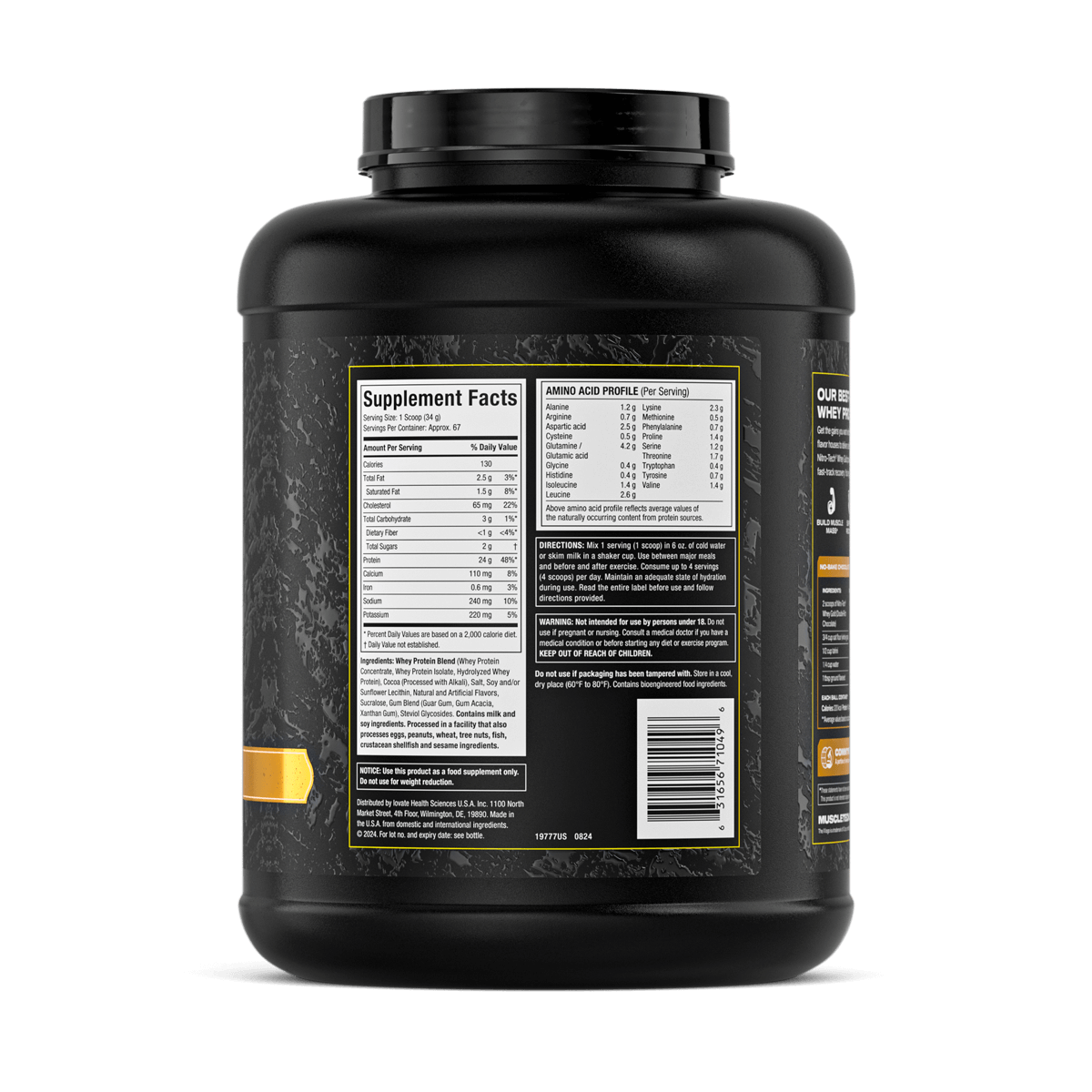 MuscleTech NITROTECH 100% Whey Gold 5 lbs - Image 3